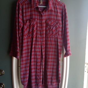 Plaid Long Sleeve “Dress”